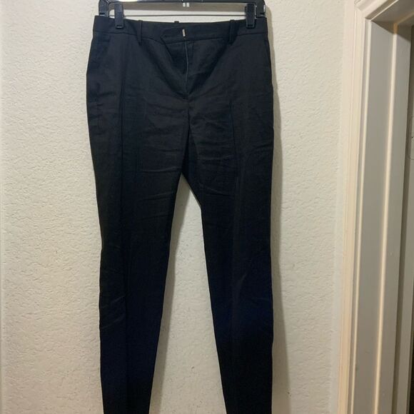 Theory Linen Blend  Low Rise Black Pants with pockets size 0 - Picture 2 of 8